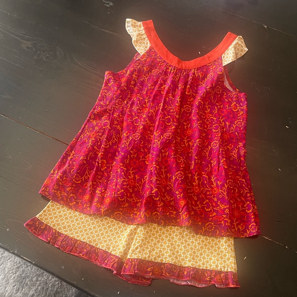 Matilda Jane Red and Yellow Kids Matching Set
